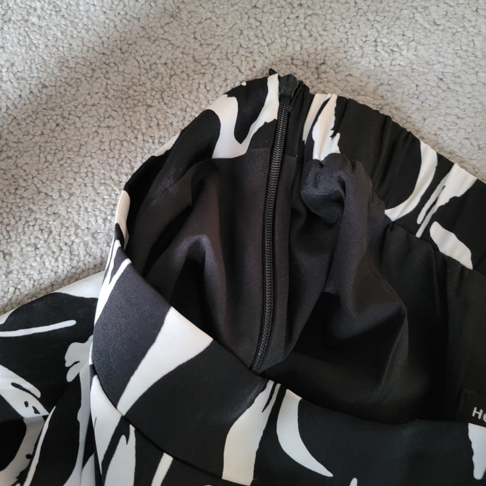 Hello Van Gogh Black and White Maxi A-Line Midi Skirt Midi - Picture 8 of 8